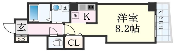 元町駅 徒歩7分 8階の物件間取画像